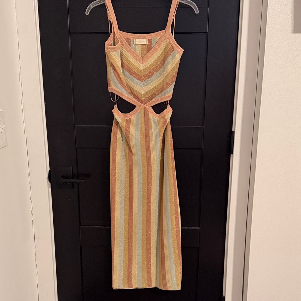 Altar'd State Multicolor Striped Midi Dress